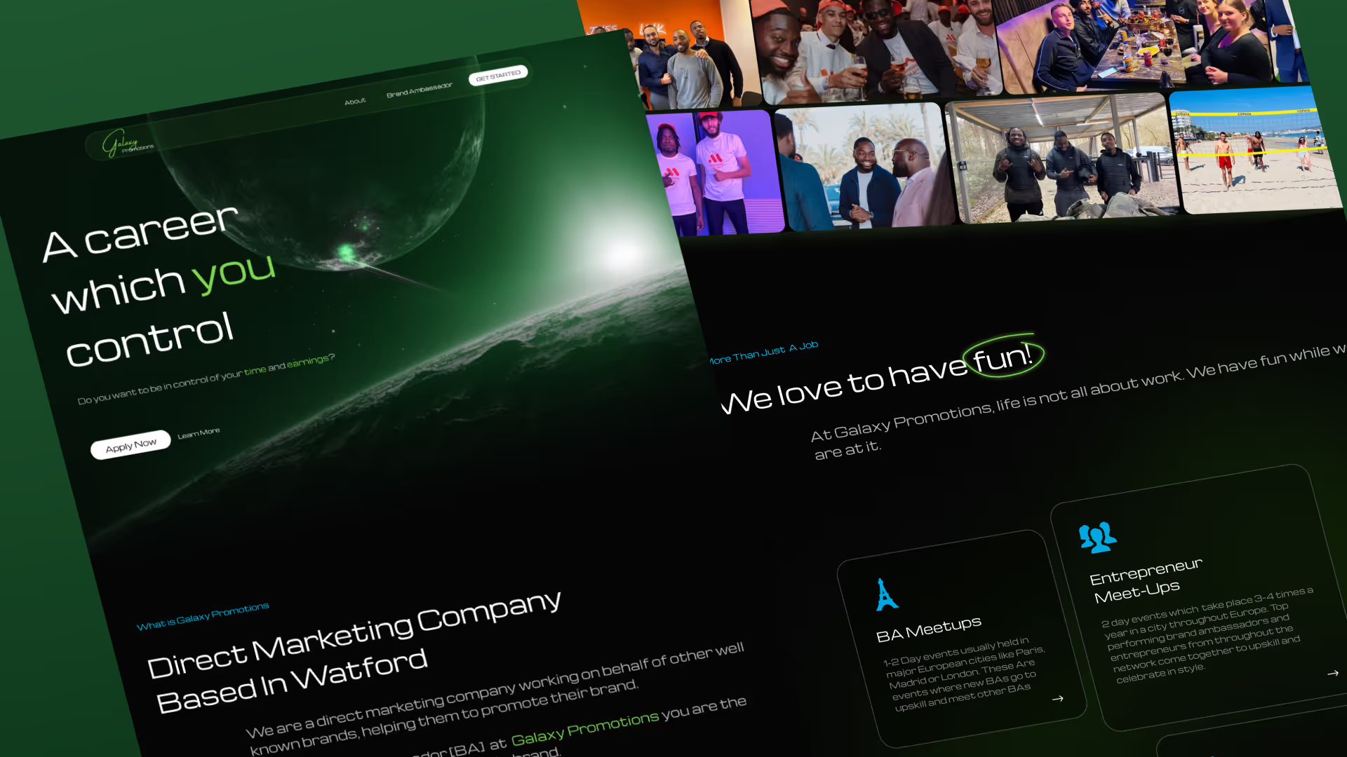 Marketing website showcase.