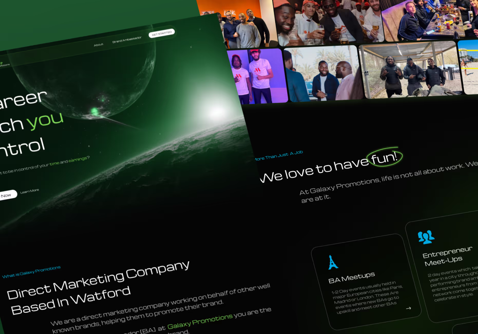 Marketing website showcase